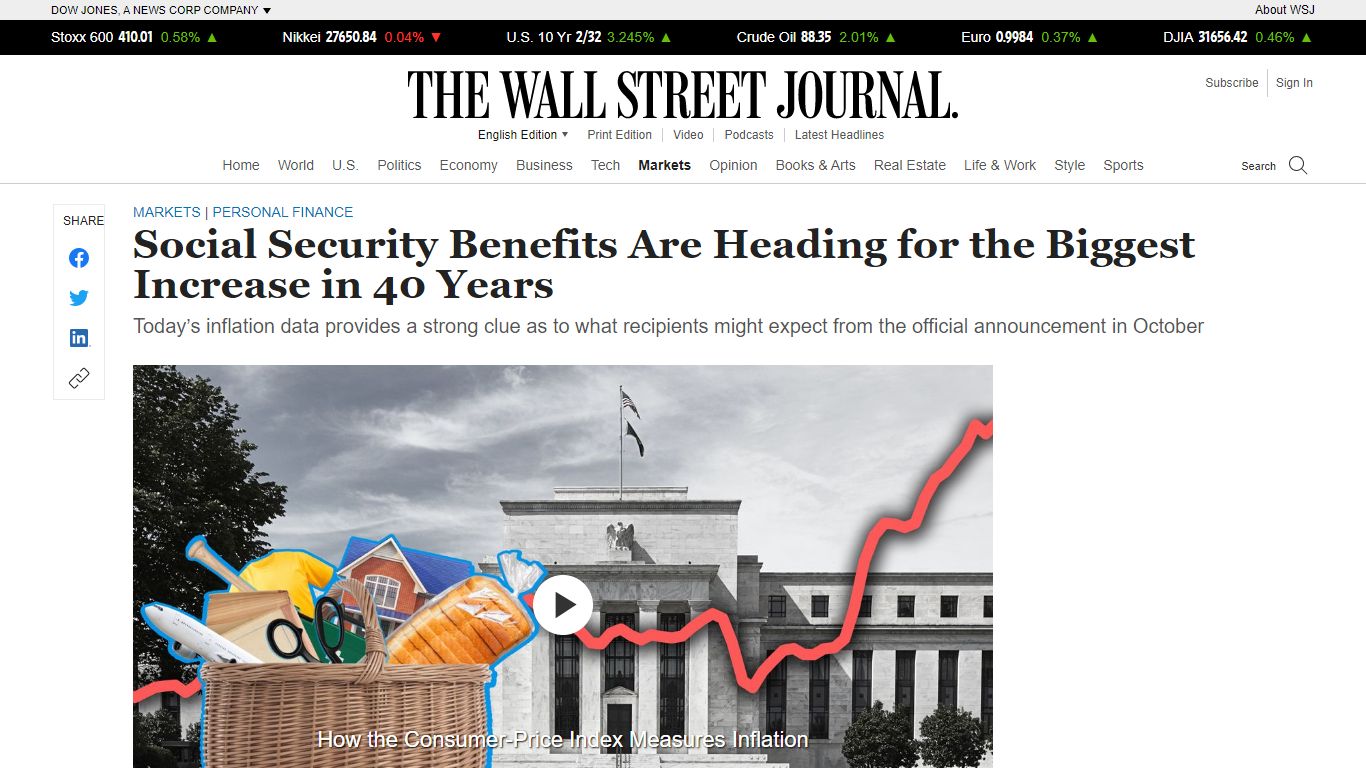 Social Security Benefits Are Heading for the Biggest Increase in 40 ...