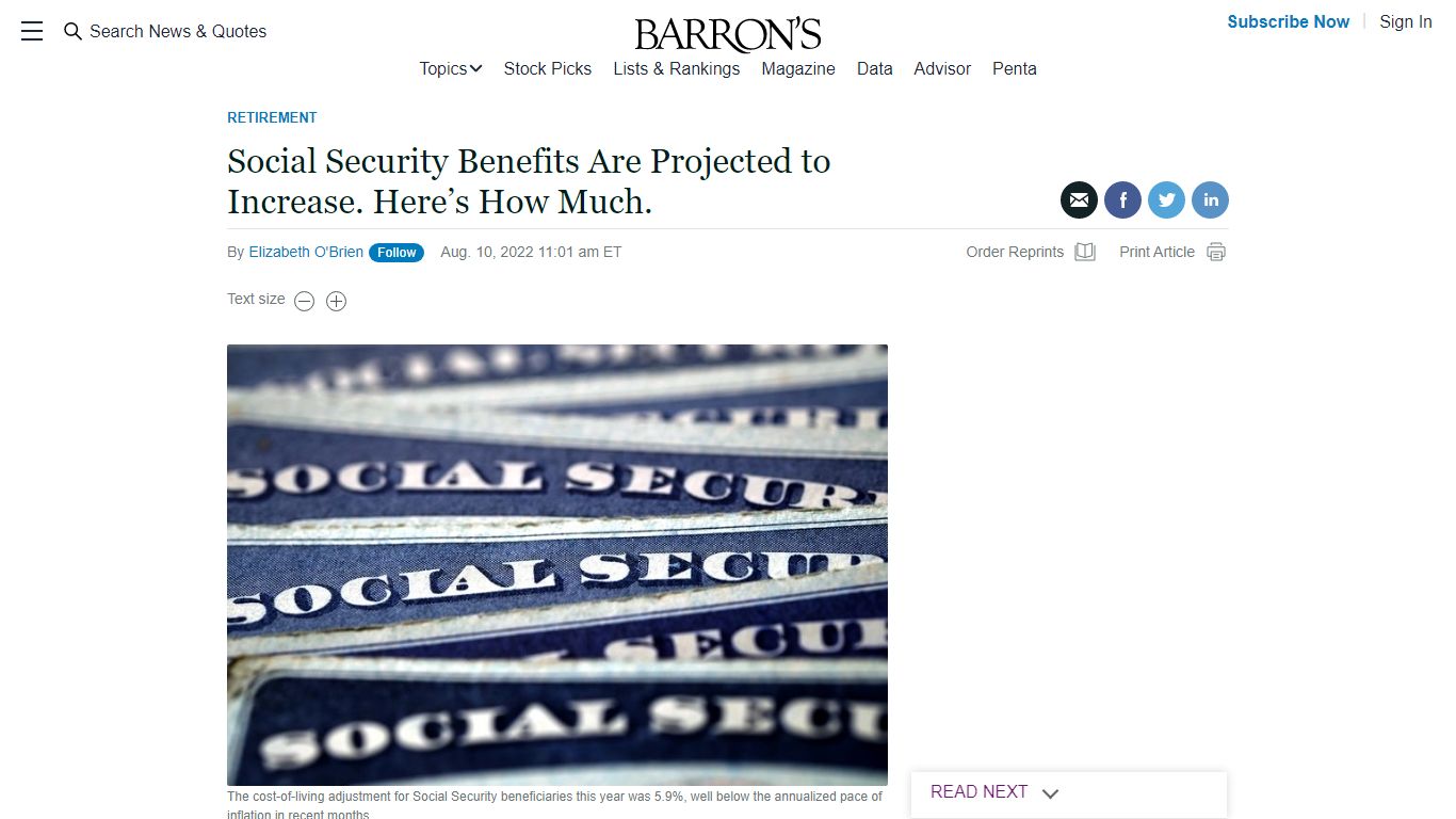 Social Security Benefits Are Projected to Increase. Here's How Much ...